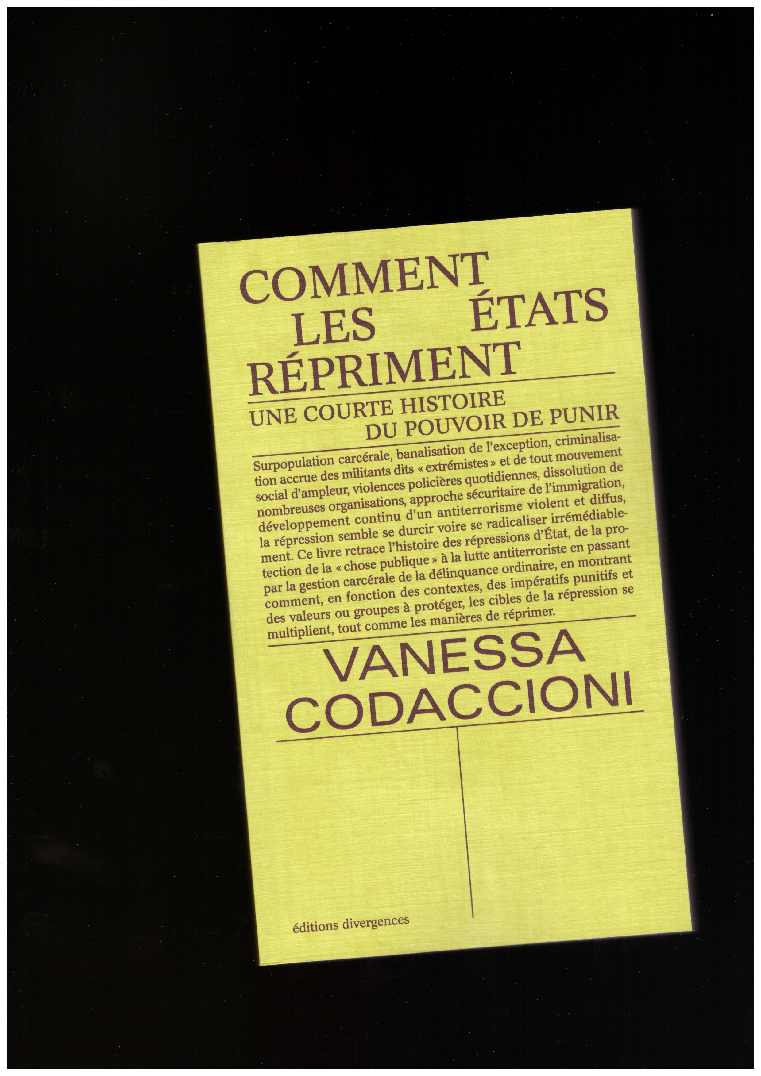 CODACCIONI, Vanessa - Comment les états répriment